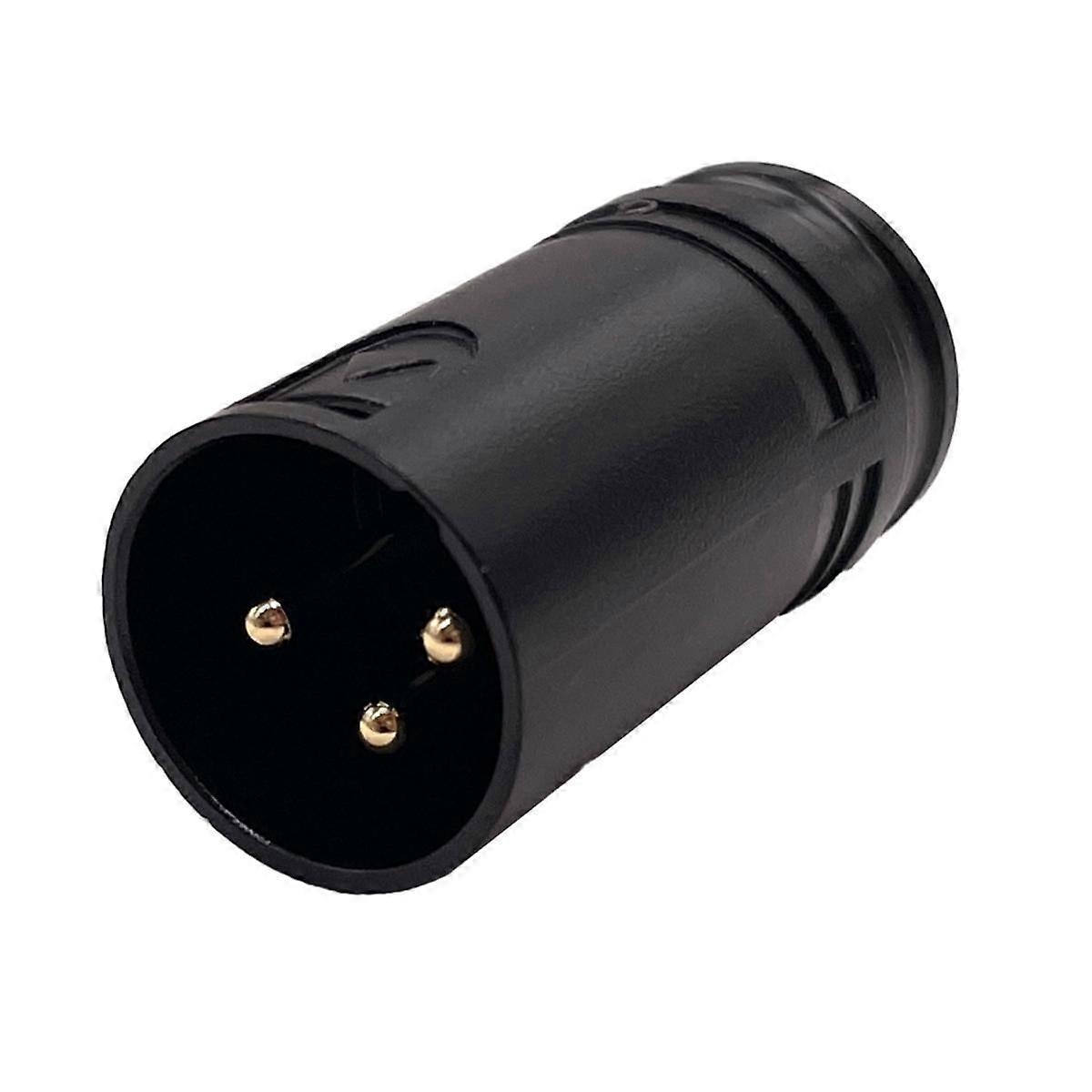 20Pcs -Quality Black Shell Gold Pin Professional 3 Pin Right Angle XLR Male and Female Plug Male
