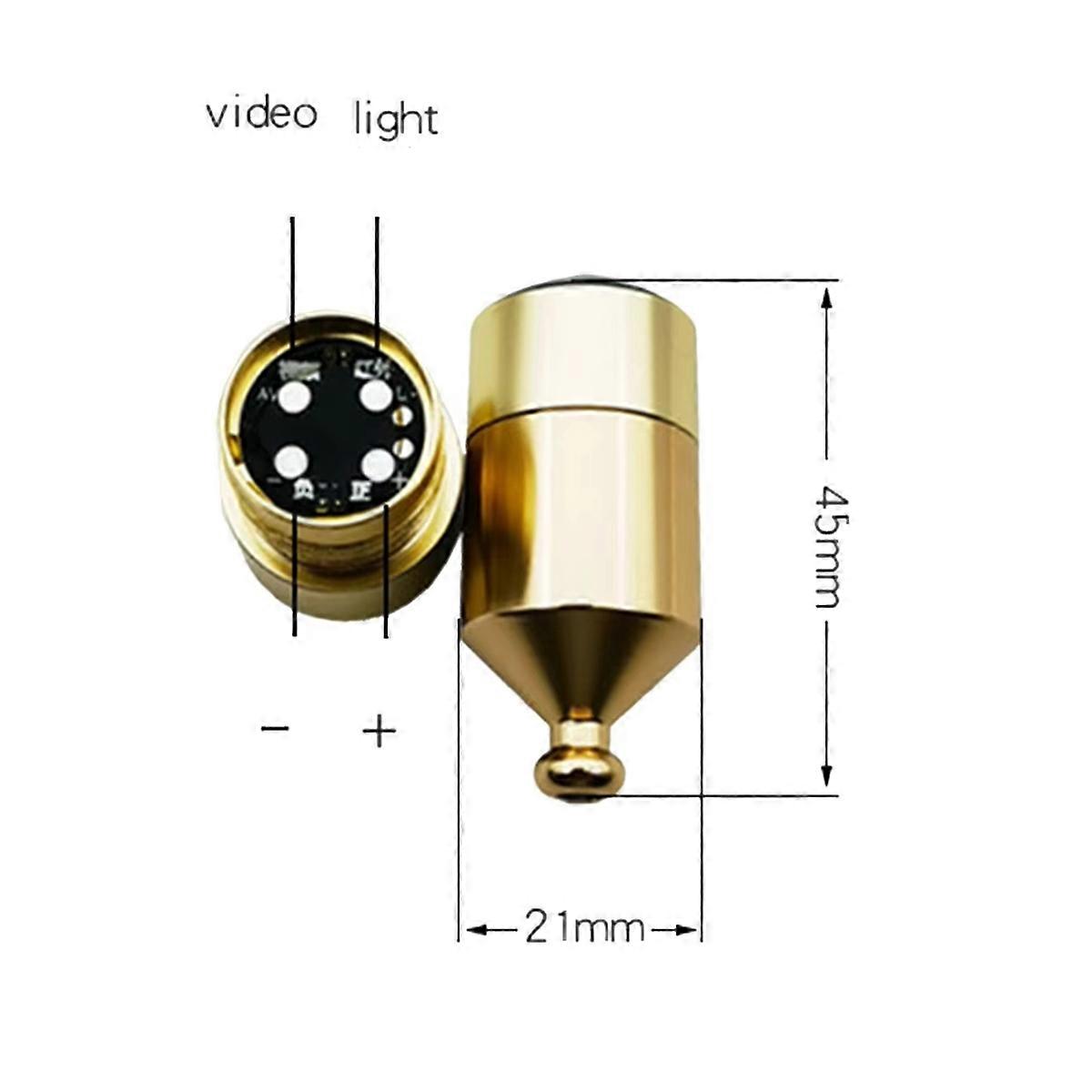 Underwater Fish Finder Camera 12-28V Fishing Vision Camera Waterproof Fish Finder Infrared Light Accessories Gold