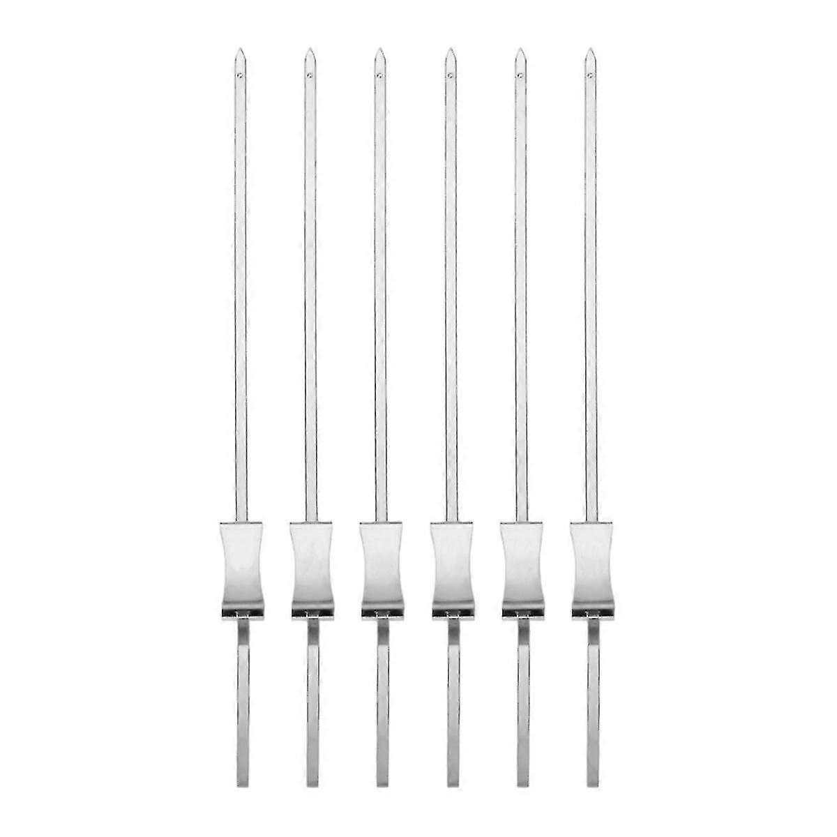 Grill Skewers With Handle,stainless Steel Bbq Skewer Kabob Skewers For Meat, Chicken, Sausages,a