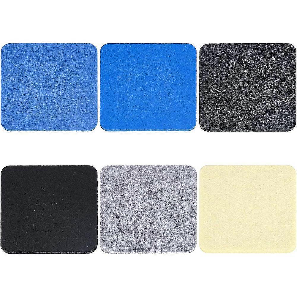2Set Square Wool Felt Cup Mat Felt Coaster for Drink with Holder Mixed Color 9.95x9.95x0.5cm 6 colors 1pc/color 6pcs/set