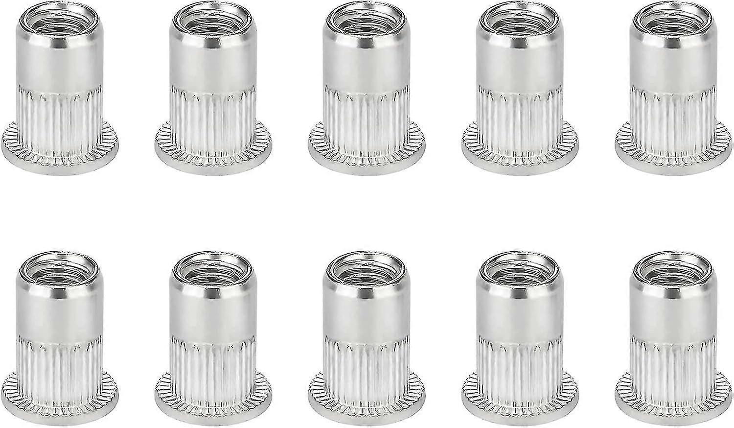 Rivet Nut Flat Head Nutsert 304 Stainless Steel [M10 10Pcs], Rivet Nuts Insert-Good
