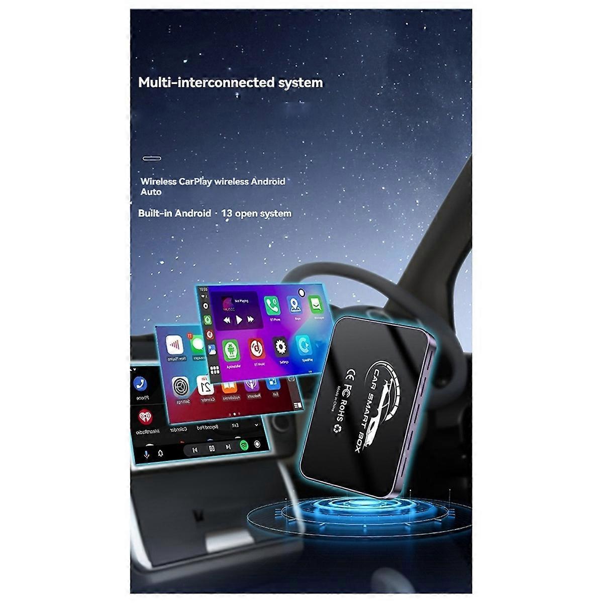 CarPlay AI Box 2G + 16G Auto Smart Box Android 13 Wireless Carplay Android Auto Adapter mit -Kompatibilität
