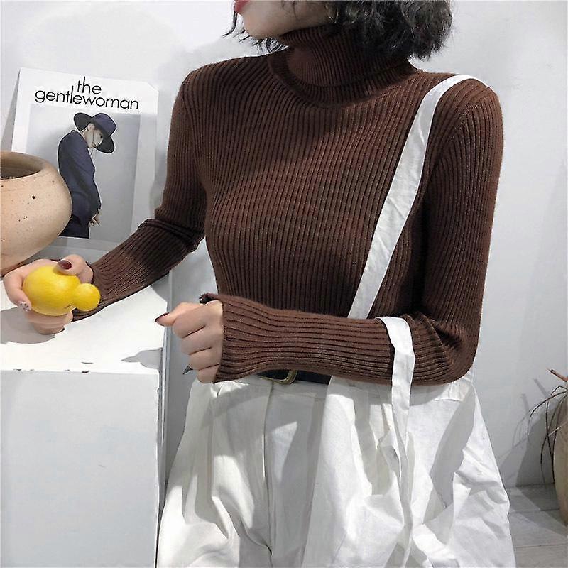 Ribbed Pullover Women Sweater Jumper Winter Slim Turtleneck Knitted Sweaters Female Soft Warm Long Sleeve Knitwear Sweater