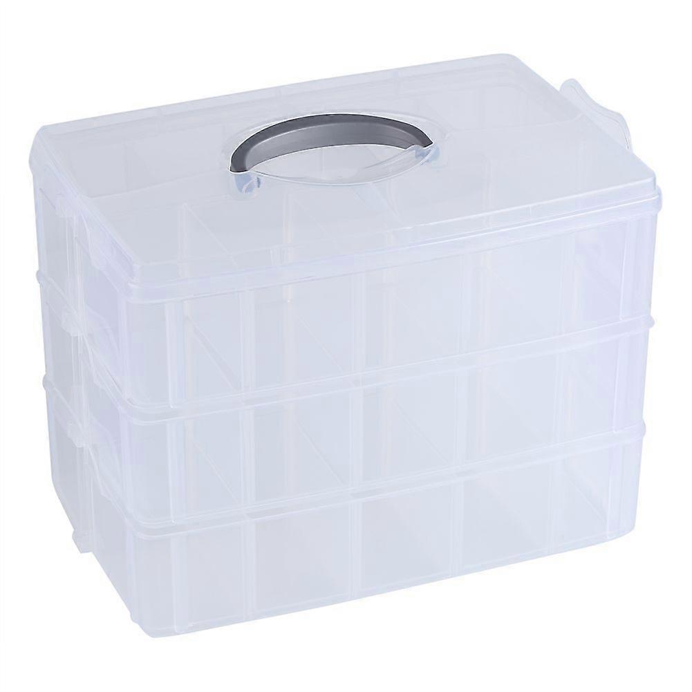 Clear Plastic Jewelry Bead Storage Box Container Craft Organizer Case Tool