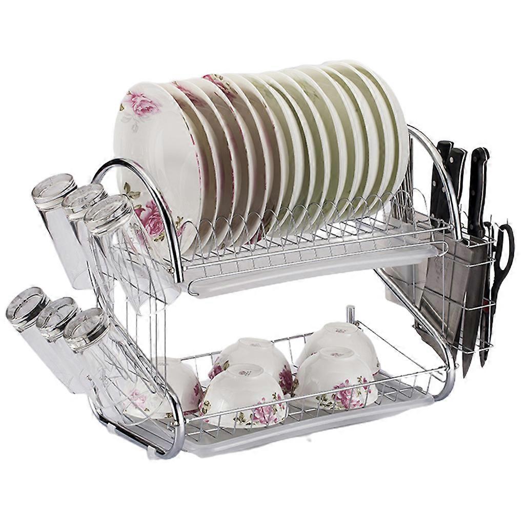 Ironwork Screw Free Clasp Kitchen Finishing Two Layers Three Layers Drip Tray Rack Multi Function Bowl Shelf  06