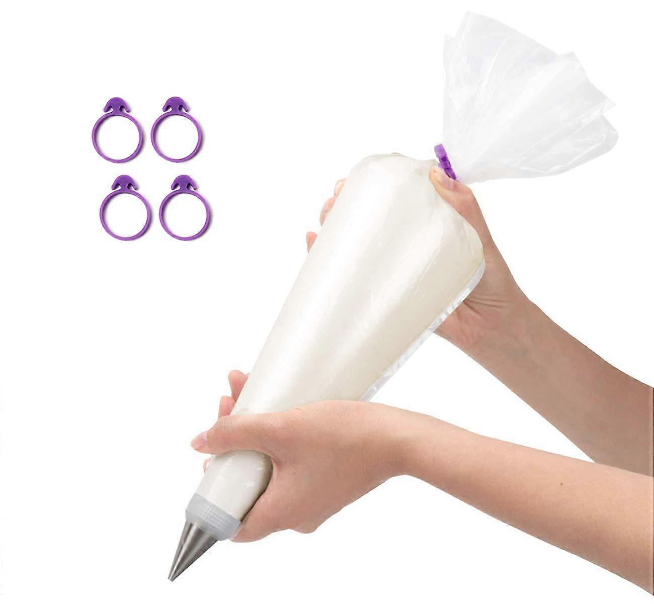 100-pakowe zagęszczone jednorazowe torby na ciasto do dekoracji ciasteczek 18-calowe