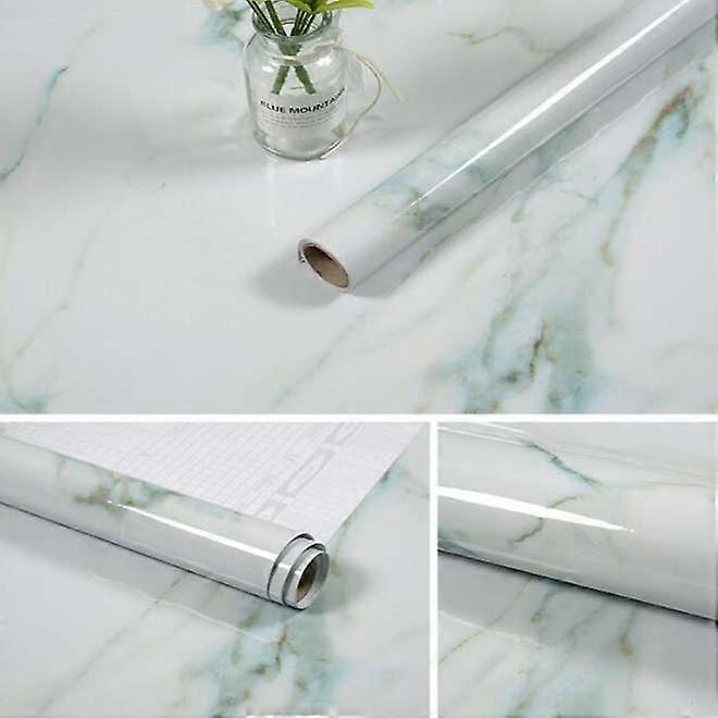 60Cm * 1M-60Cm * 10M Marble Waterproof and Oil-Proof Self-Adhesive Kitchen Wall Stickers for Home Decoration