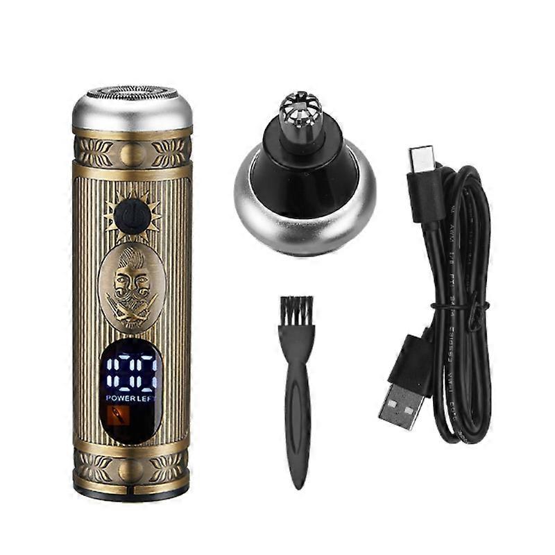 Nose Trimming + Shaving Two-in-one Ordinary Motor Mini Razor For Men