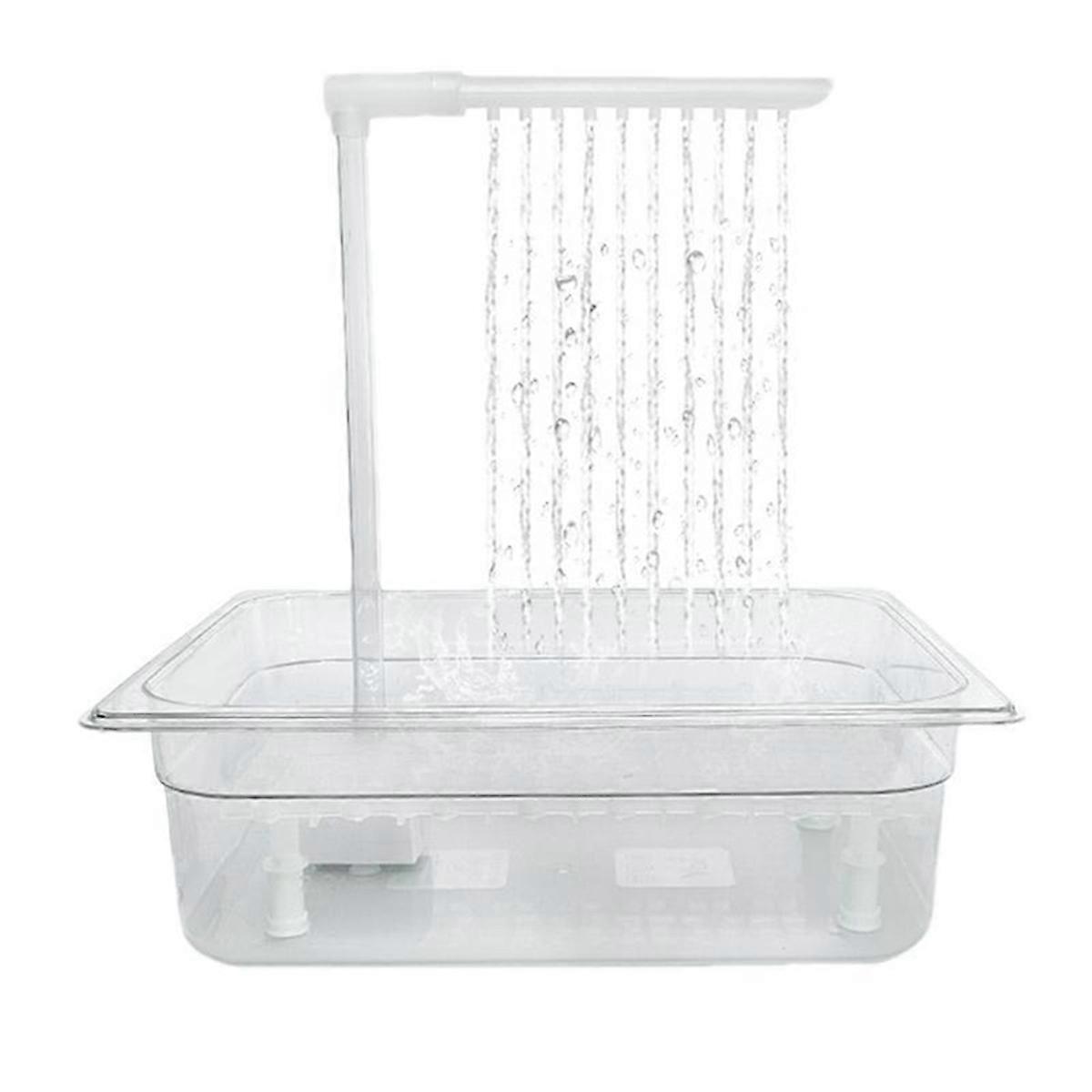 Bird Bathing Tub Shower Box Automatic Parrot Bath Fountain Multipurpose Bird with Multiple Faucets for Parakeet Cleaning