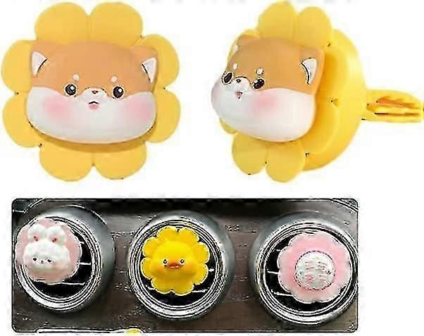 滚动汽车空气清新剂卡通飞行员汽车出风口风扇超可爱创意汽车香水装饰