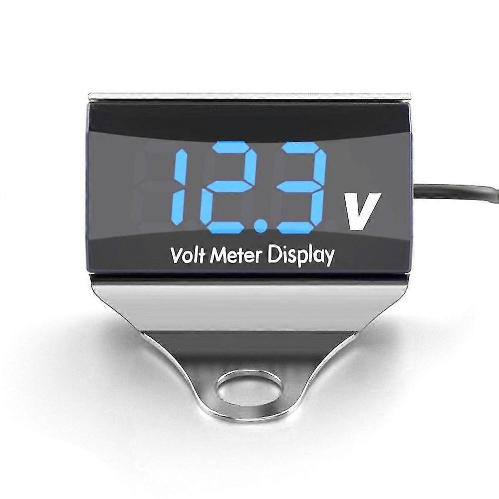 Motorcycle DC 10-150V Digital Voltmeter LED Display Waterproof Voltage Tester Battery Moniter Gauge