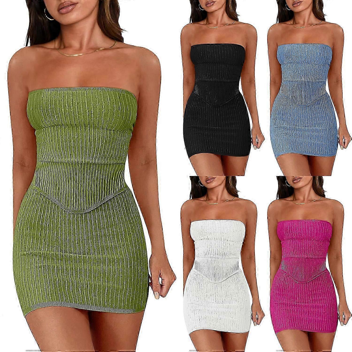 Women's Two Piece Outfits Summer Matching Sets Crop Tops and Bodycon Skirt