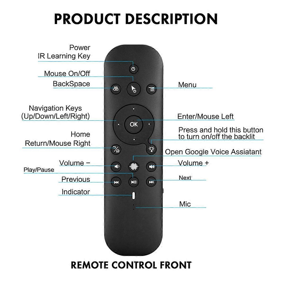 Russian version G60S Pro BT wireless voice remote control