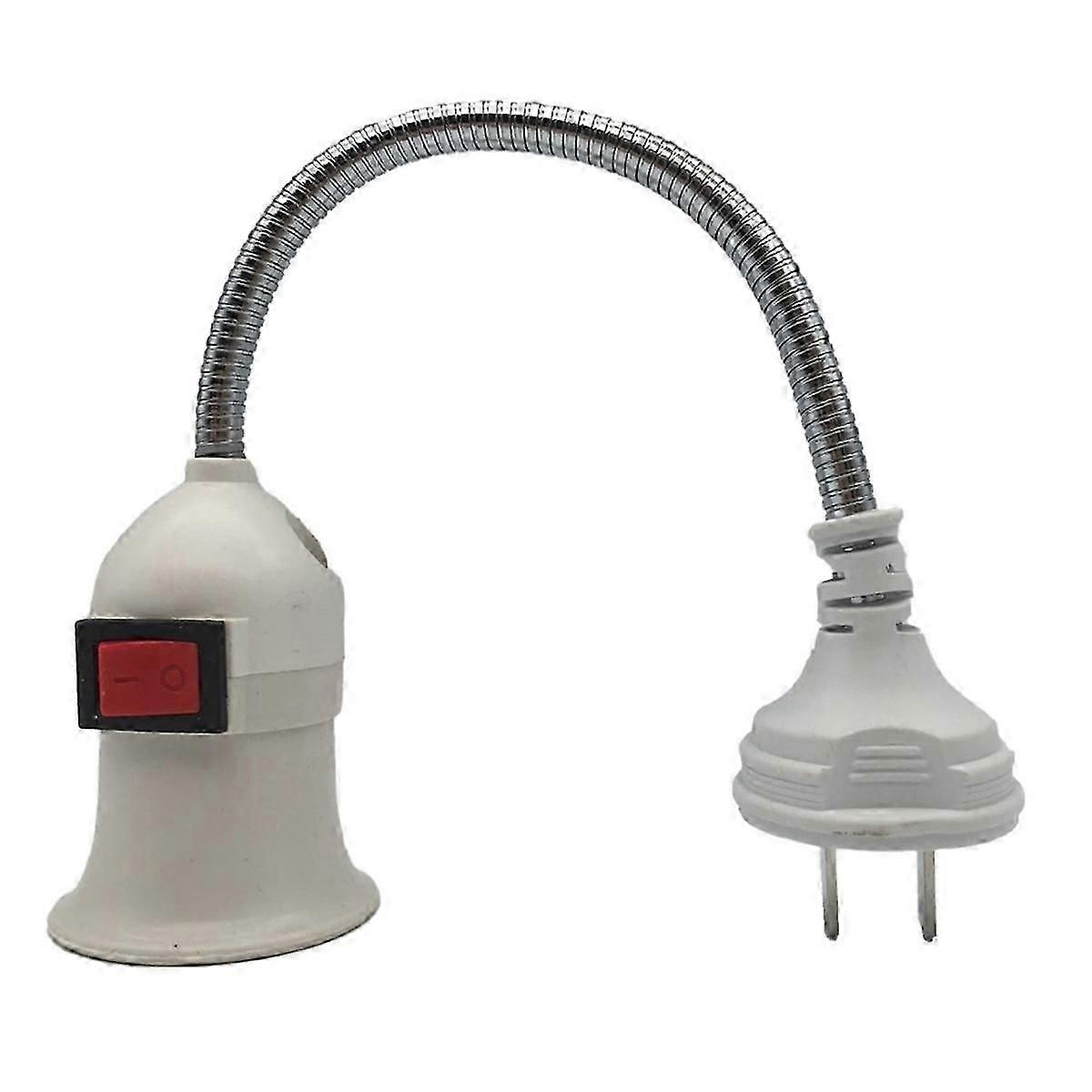 E27 US Plug Lamp Base Conversion Led Light Wall Flexible Lamp Holder Converter with Switch Led Head Bulb Socket