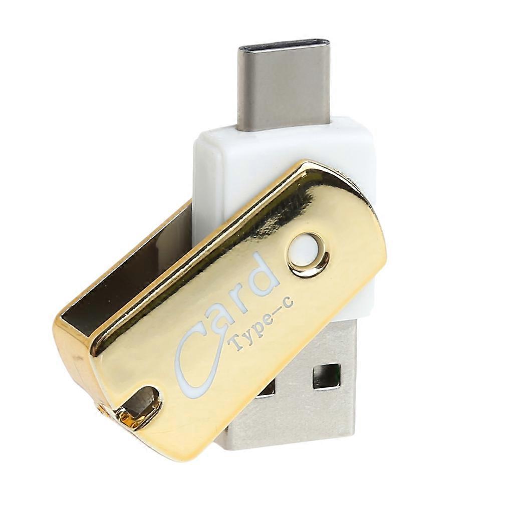 USB Memory Card Reader Hub USB 3.1 Type C Docking Station Universal Micro SD TF Card Adapter for Laptop Tablet Gold