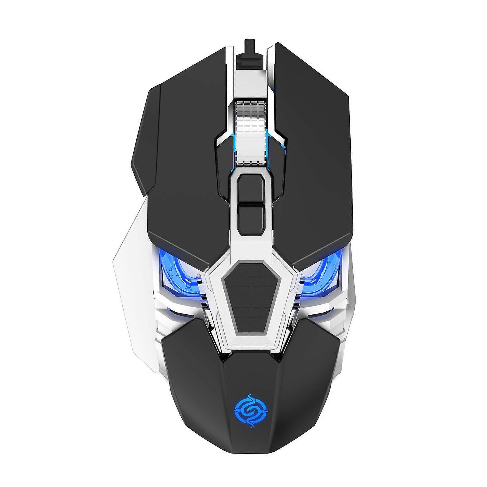 RGB USB Kablolu Oyun Faresi Makro Programlama 6400DPI 9 Düğme Programlanabilir Ergonomik Oyuncu Fareleri için PC Bilgisayar Siyah