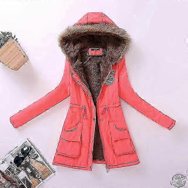 Women's Winter Jacket 4XL Plus Size Hooded Parka Cotton-Padded