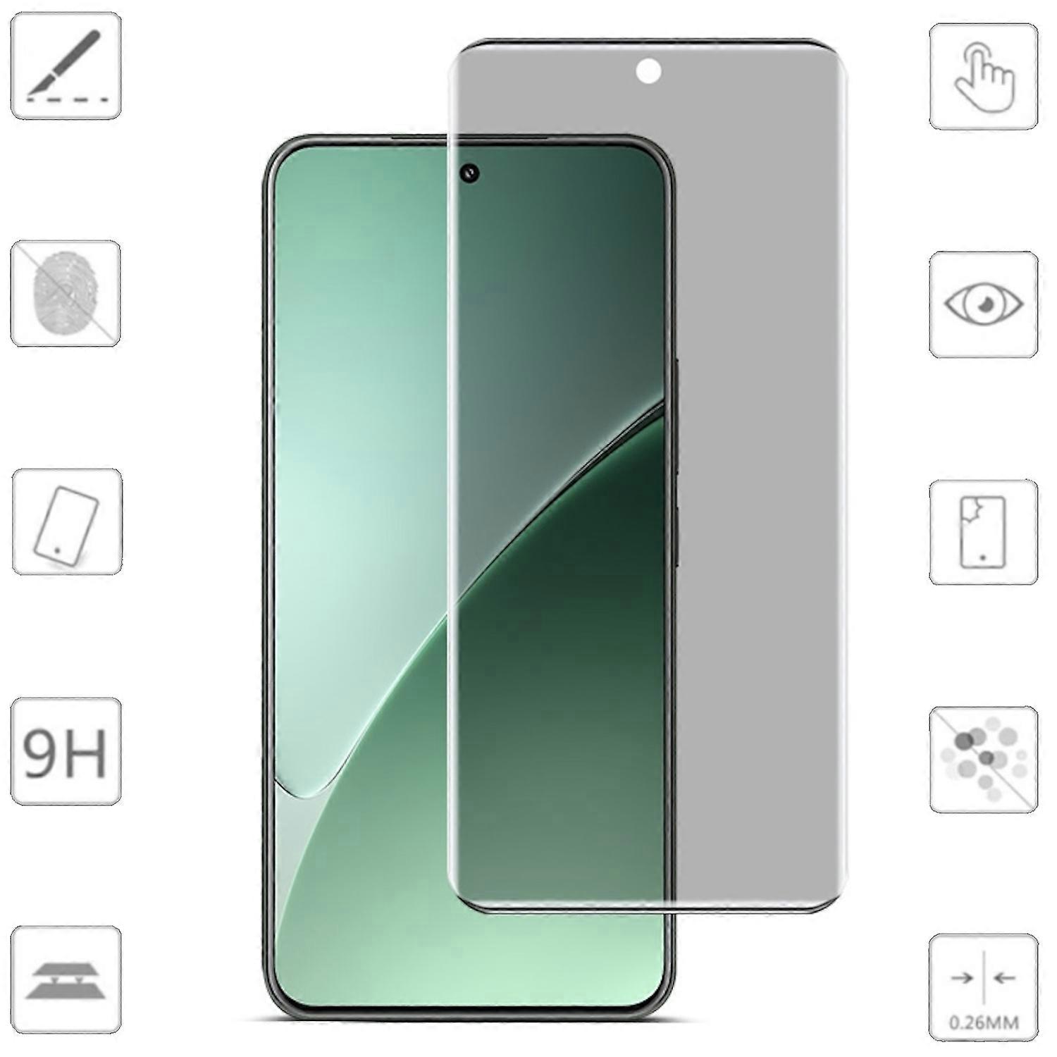 For Xiaomi 15 Pro / 15 Ultra 4D Privacy Full Curved Hard Glass Protector