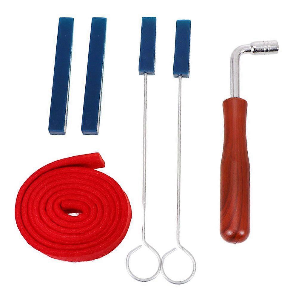 6 Pcs Professional Piano Tuning Mute Kit Tuning Hammer Lever Tuner Mute Kit Piano Tuning Tools
