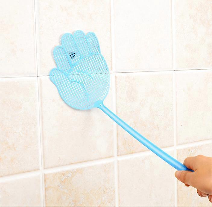 Hand-shaped fly swatter cartoon extended handle handle manual trape swatter mosquito swatter mosquito swatter(Random Color)