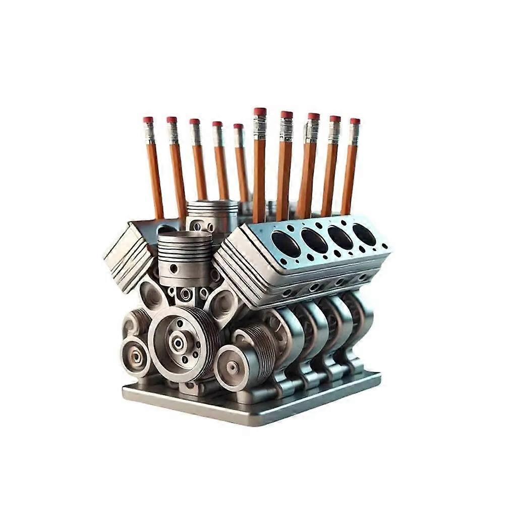 Pen Holder with V8 EngineUnique Desk Organizer Pen Pencil Table trim designed