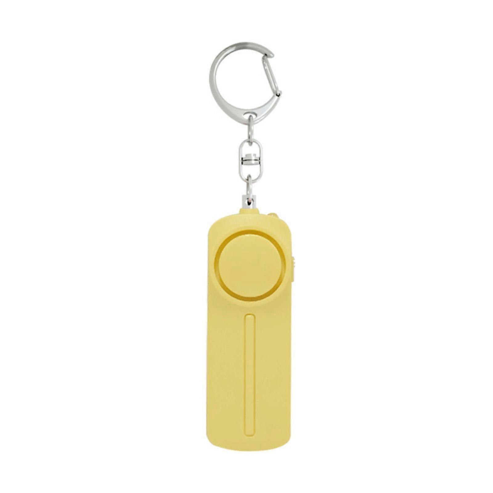 Security Alarm Keychain Alarm 130dB Loud Defense Safety Alarm with LED Flashlight for Women Girl Yellow