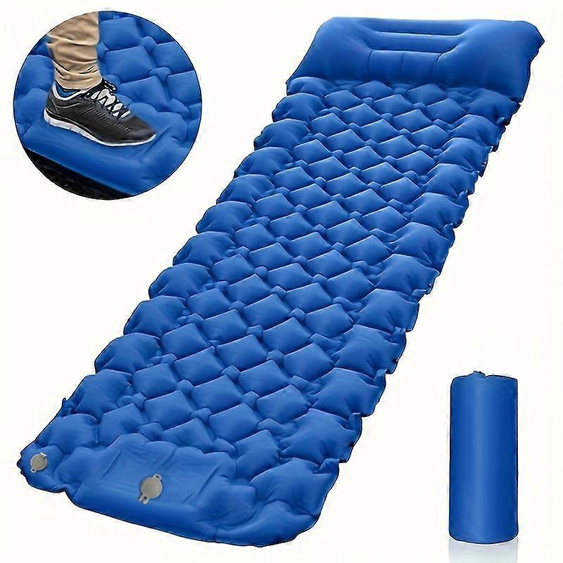 Ultra-light tpuf inflatable camping mat with built-in pump & headrest ,for travel