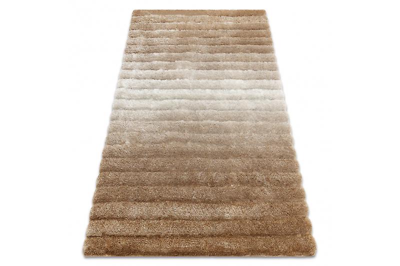 Modern shaggy carpet FLIM 007-B2 Stripes - structural beige