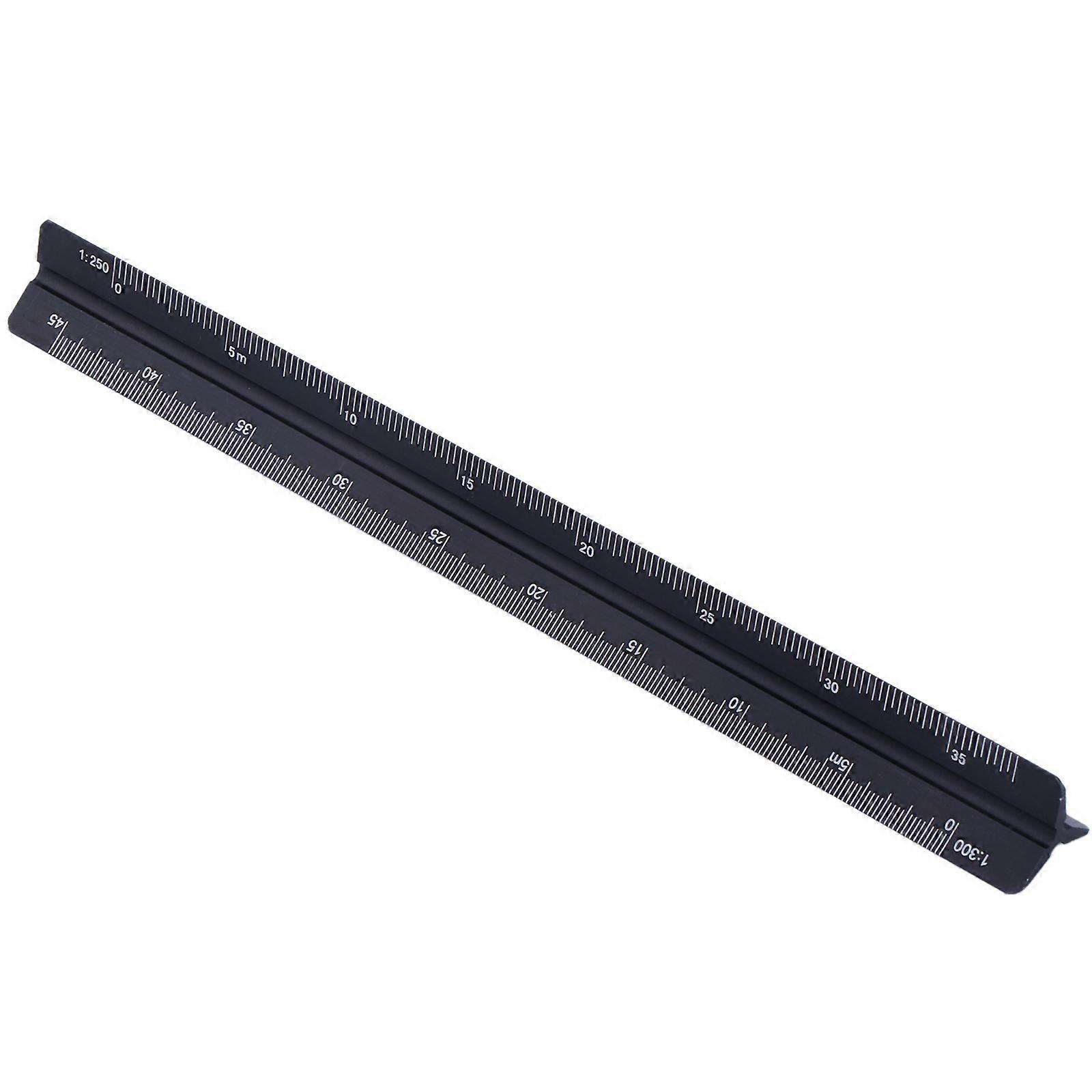 Architectural Scale Ruler Triangular Building Ruler Mechanical Drafting Ruler Metric Engineer Scale Ruler for Draftsmen  Black Large Scale