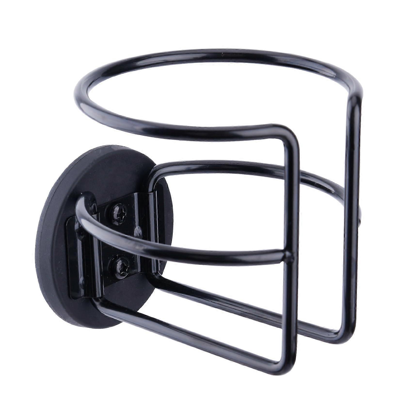 2 Screw Magnetic Cup Holder for Bus and Tractor, Full Closed Design, Black, Compatible with Bottles and Drinks