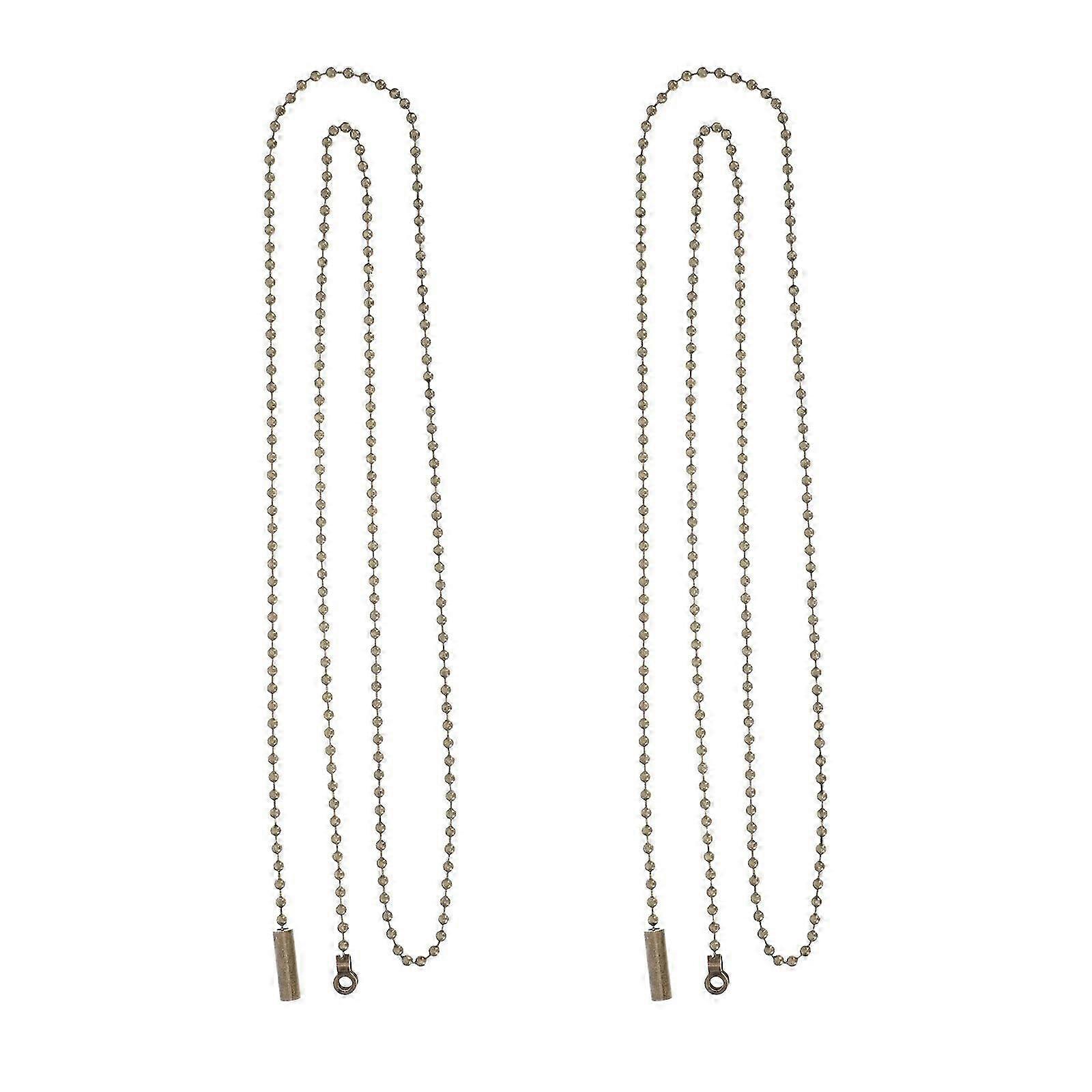 2pcs Durable Switch Pull Chains Beaded Ball Pull Chain String Extension Lamp Parts