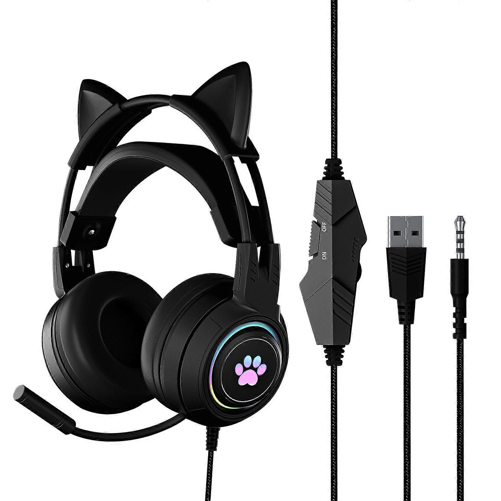 Ear Gradual Streaming Game Computer Headset Wired Headphone E-sports Headset