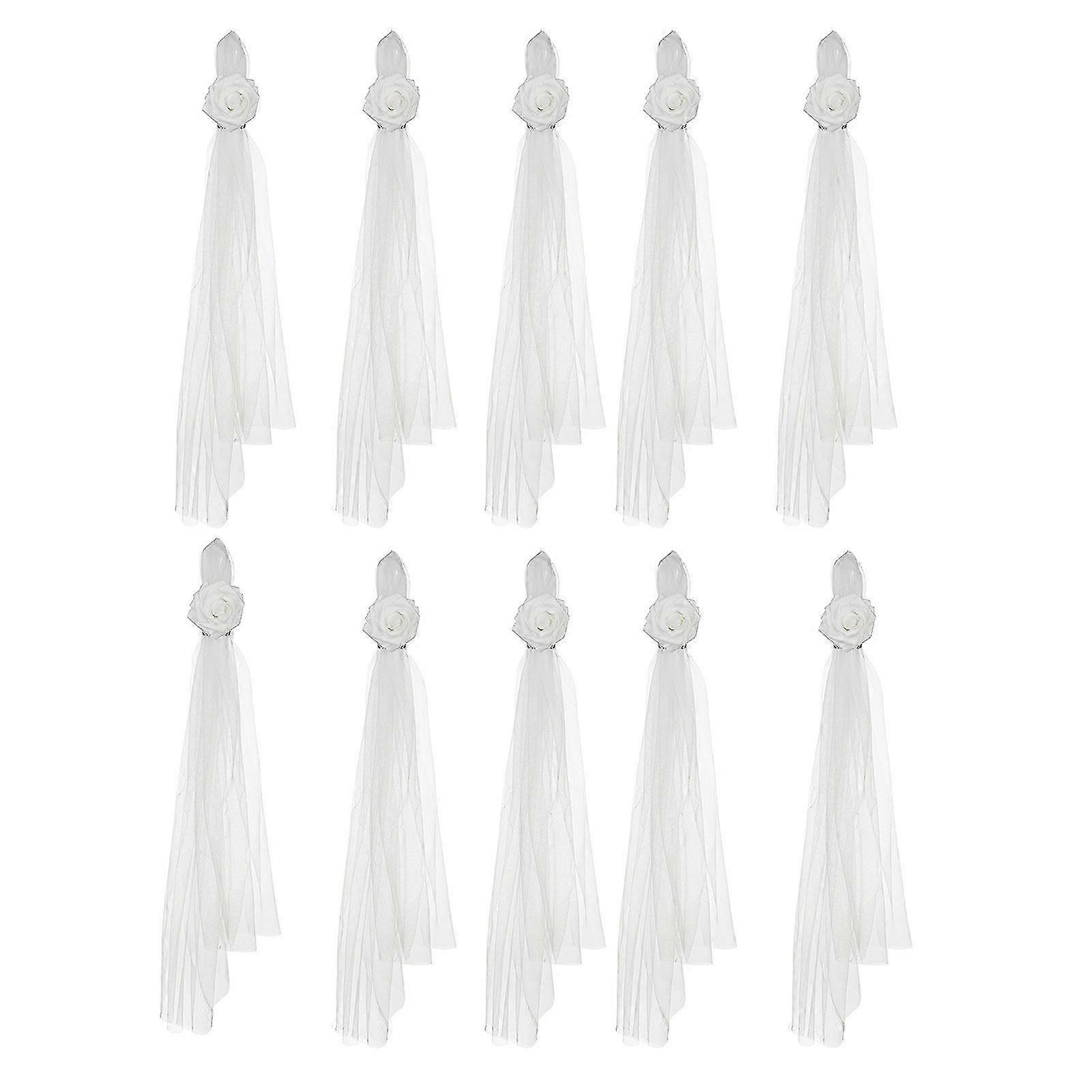 10 buc Scaun Spate Decor Flori Panglică Scaun Floare Floare De Înaltă Elasticitate Floare pentru Ocazii Speciale și Sărbători