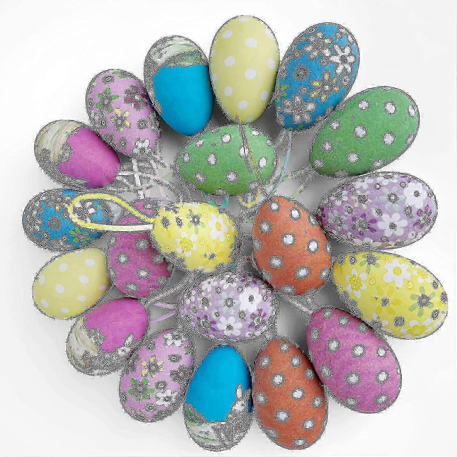 Pack Of 20 Easter Eggs, Decorative Plastic Eggs, Easter