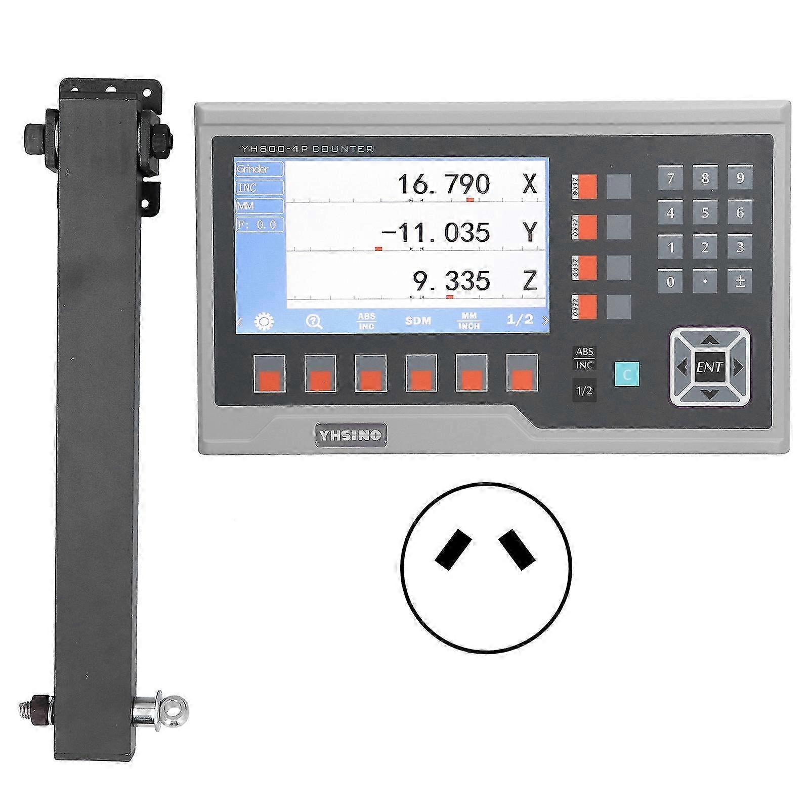 Lcd Digital Readout Linear Scale Encoder Magnetic Grating For Lathes Milling Machine Ac 80260vau Plug 4 Axes