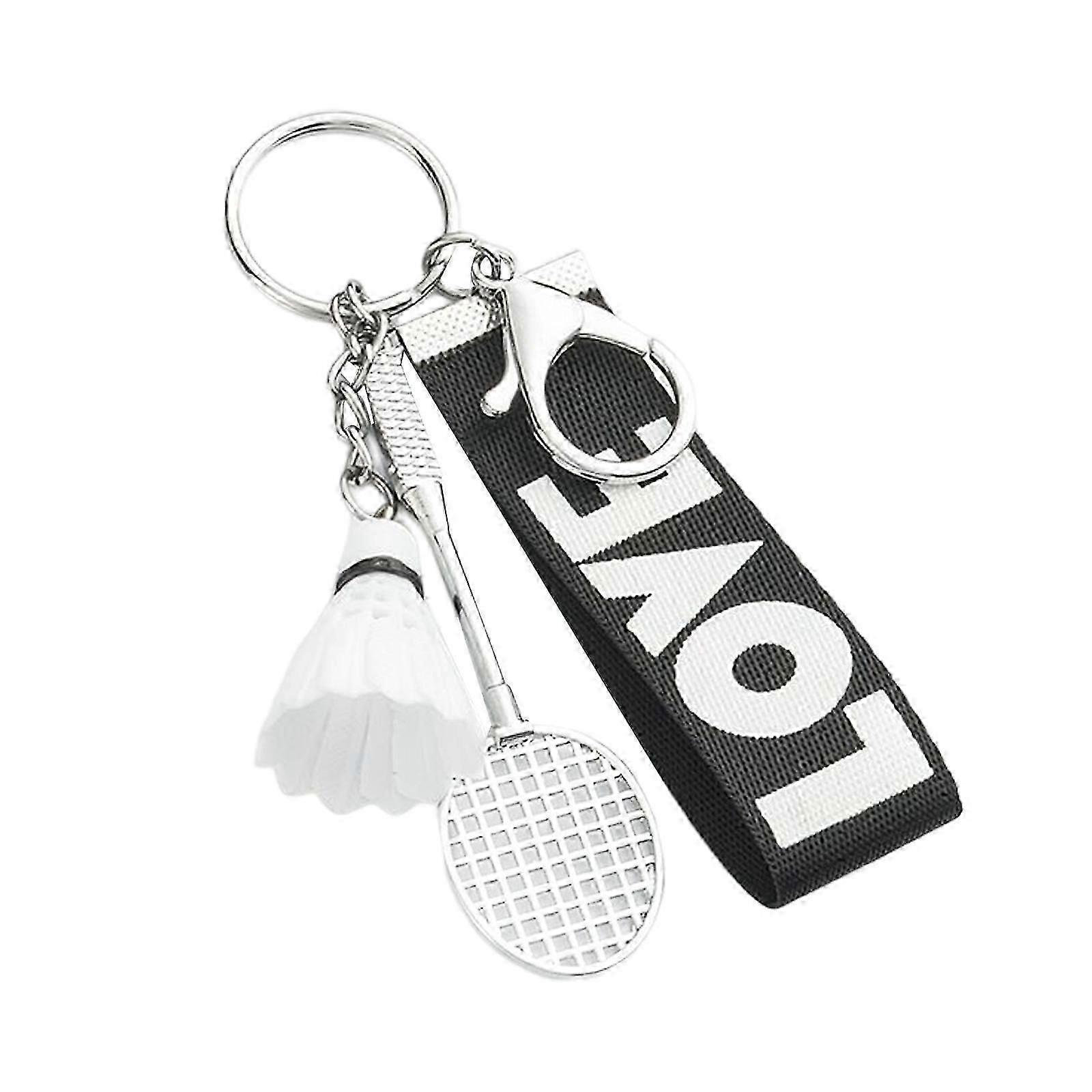 Badminton Keyring with Wrist Lanyard Men Blue