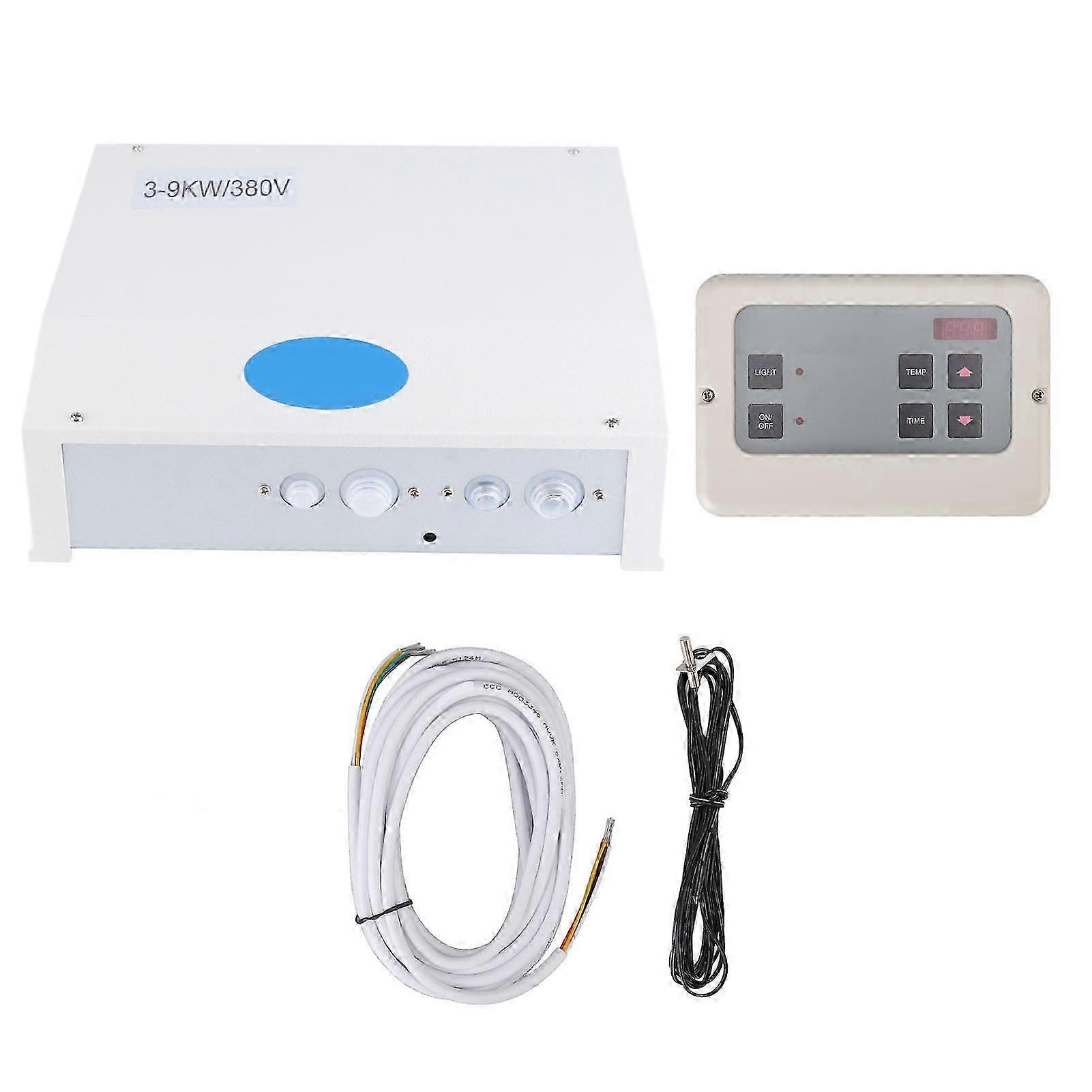 380V Steam Engine Controller Sauna Stove Steam Generator External Controller for Spa Room White Sauna