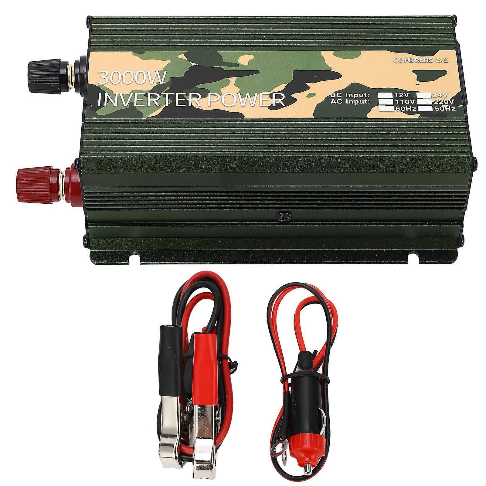 Car Power Inverter Modified Sine Wave Converter with USB Port Cooling Fan 3000W DC 12V to AC