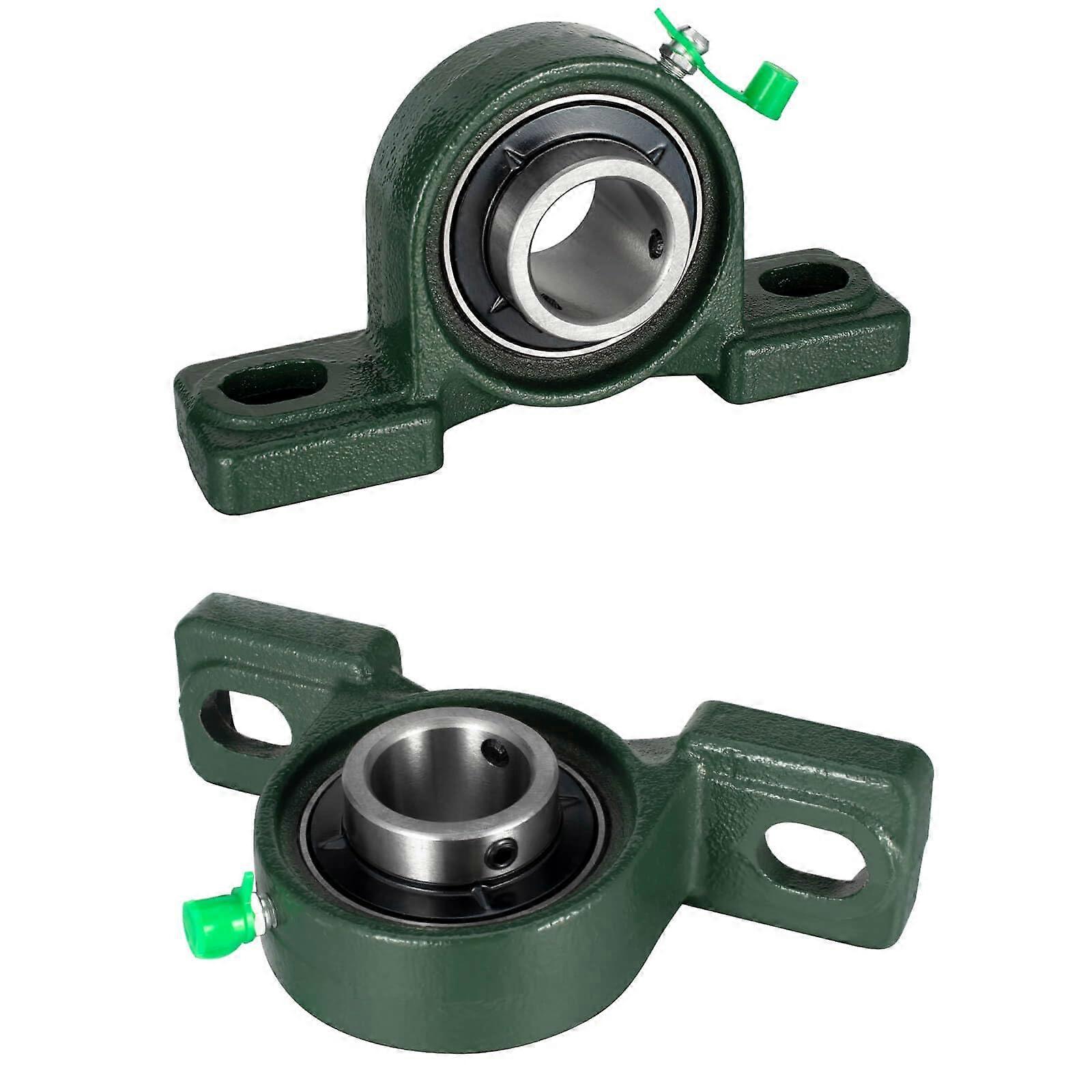 Pillow Block Bearing 1 3/8 inch Shaft Bore, Solid Cast Iron Base, SelfAligning, UCP20722, Pack of 2