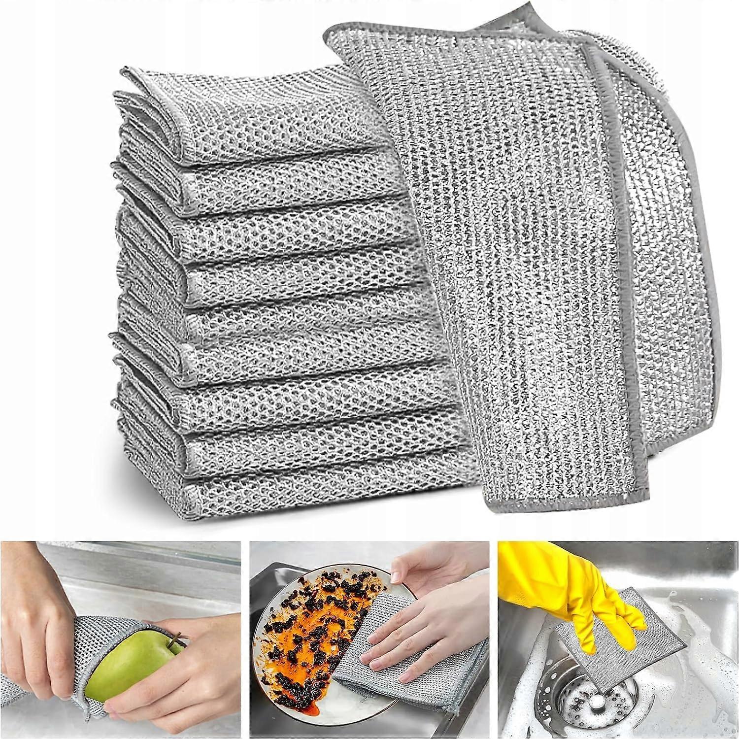 Set 12x Universal Scratch Resistant Wire Kitchen Cloths