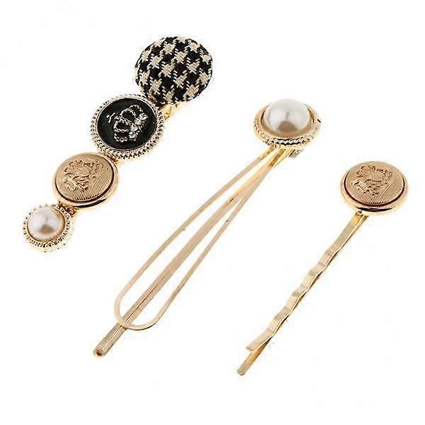 2x 3pcs/set Beads Bridal Imitation Clip Pin