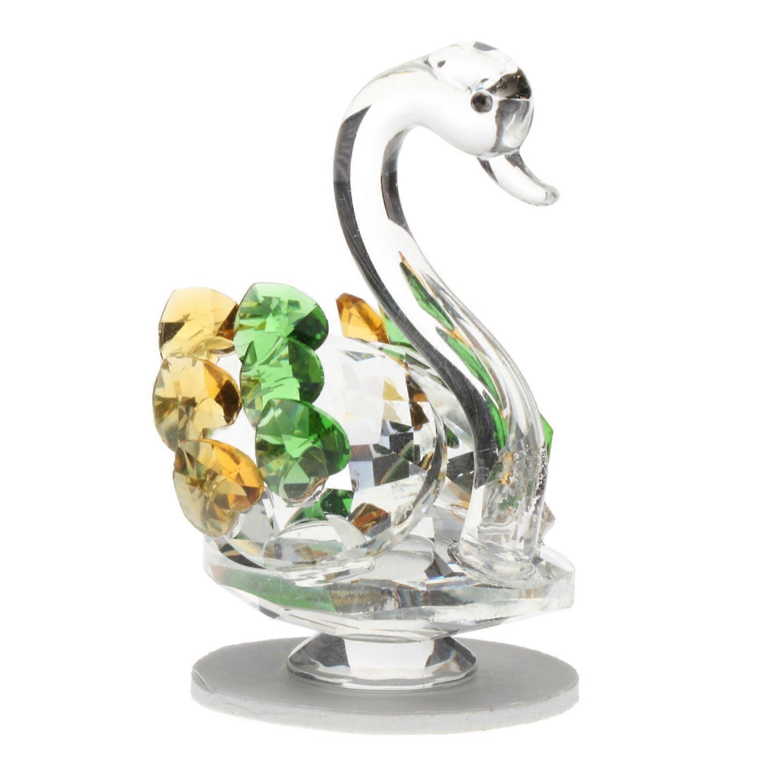 Swan Figurines Collection Paperweight Cabinet Desktop Table Centerpiece Statues