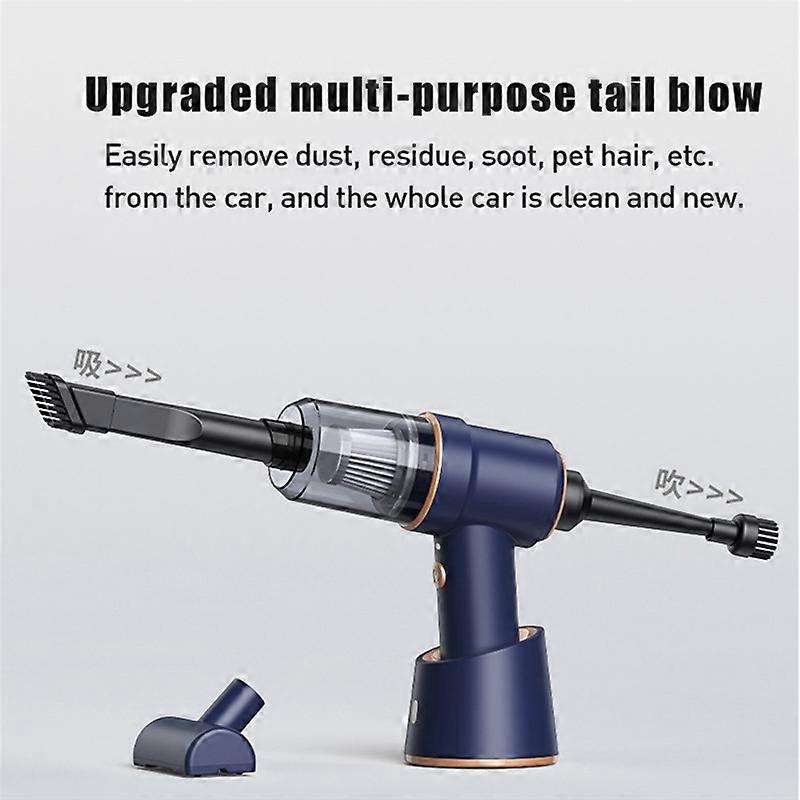 80000Pa 2 in 1 Car Vacuum Cleaner for Home Office-Blue
