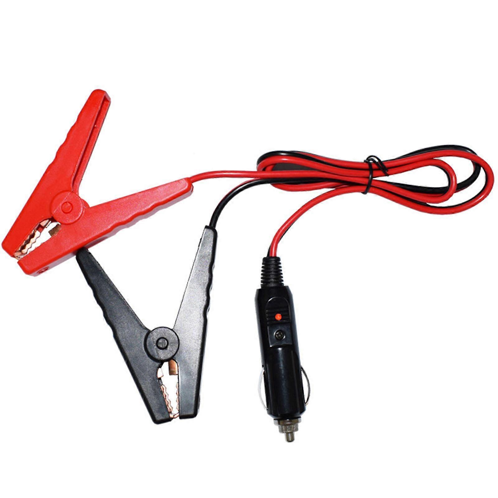 Auto Car Patch Cord Cigarette Lighter Socket Battery Alligator for Crocodile Clips Connector Clamp-on Extension Charge C