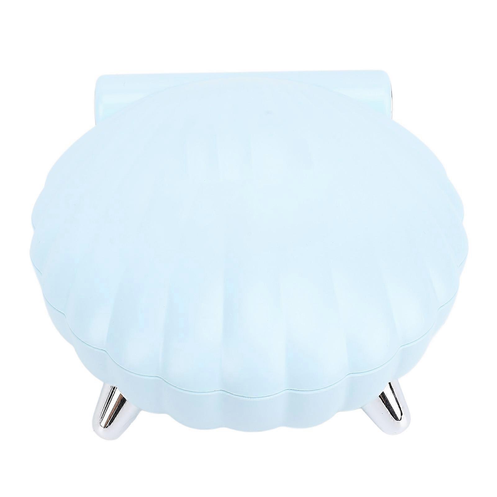 Bluetooth Speaker Unique Seashell Shape Stereo Speaker with Colorful Night Light 1200mah for Bedroom Table Decoration Blue