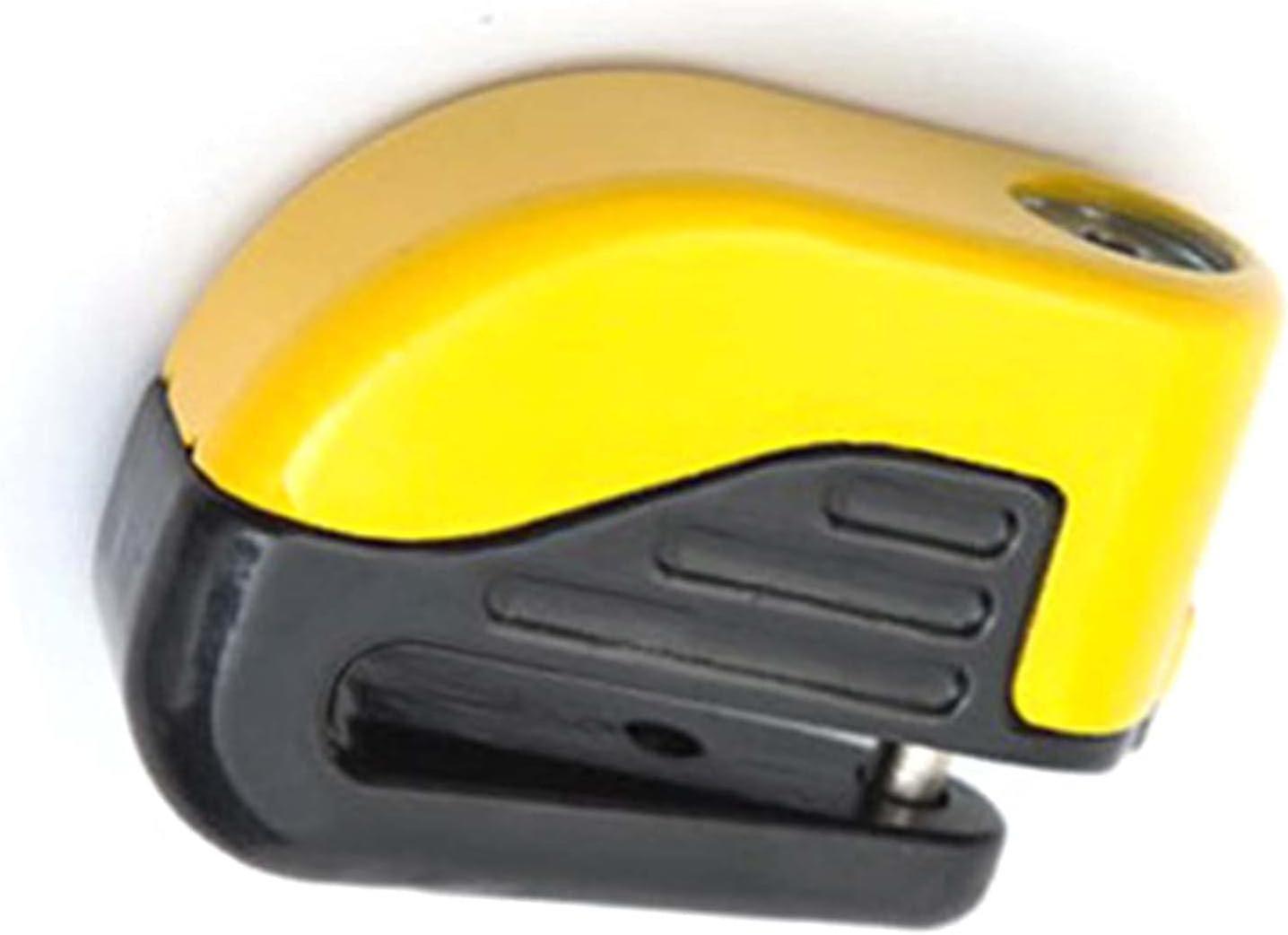 Anti-Theft Yellow Bicycle Brake Lock with Keys - Compact Padlock Designed for Brake Disc Encryption