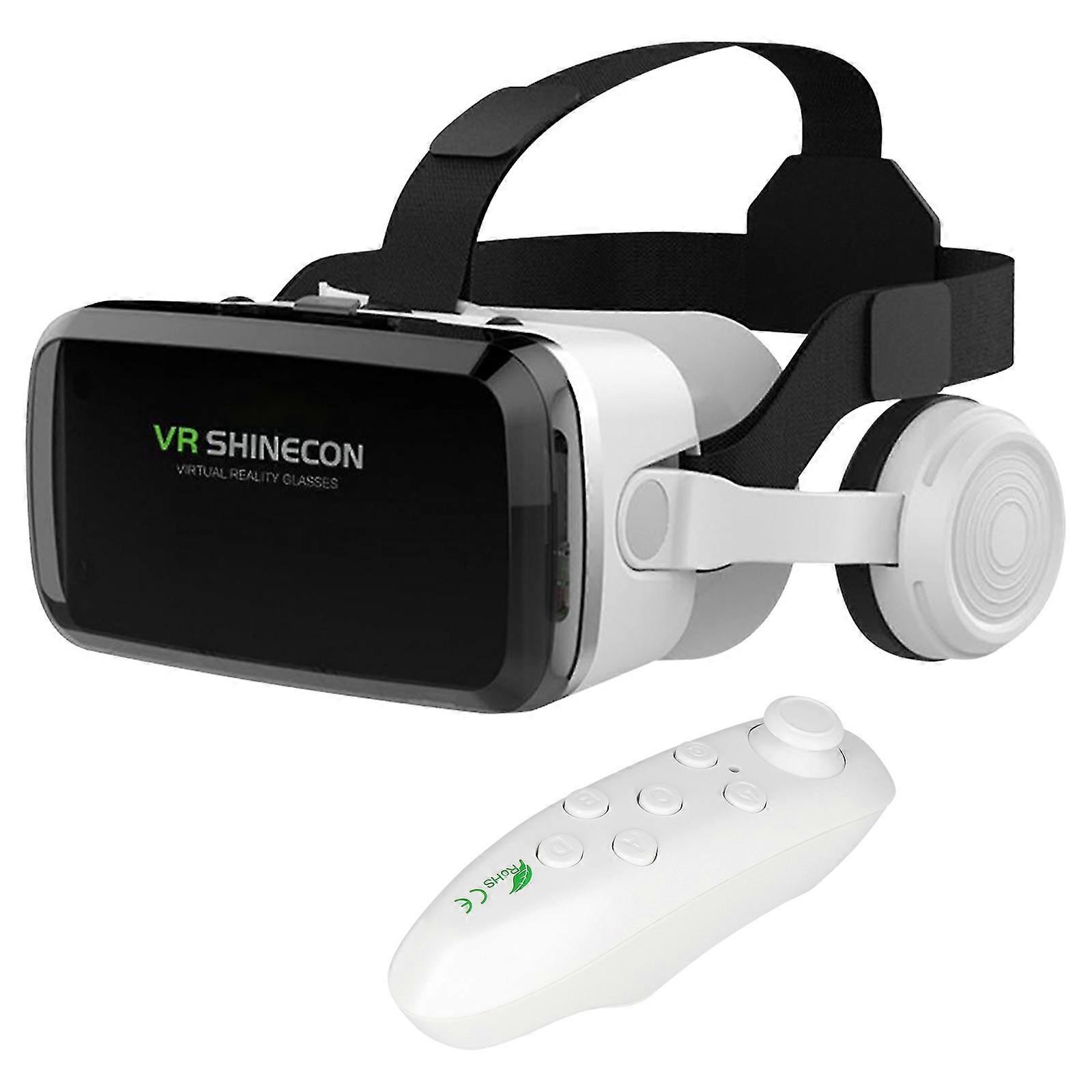 VR Smartphone Virtuální Realita 3D se zvukem Bluetooth Shinecon G04BS Bílý