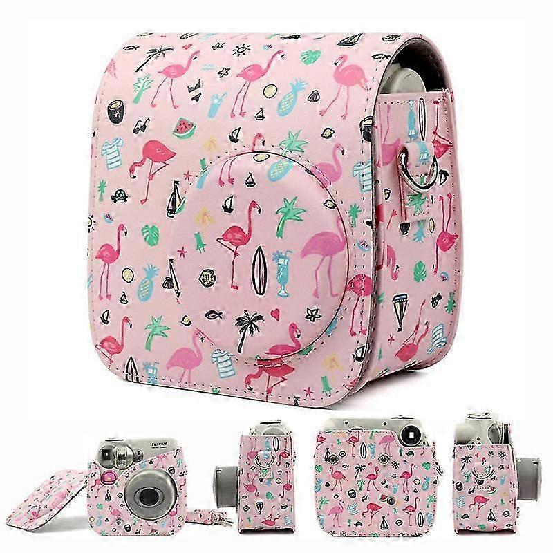 Camera Case Bag Suitable for Instant Cameras Similar to Fujifilm Mini 7s / 7c with Detachable Adjustable Strap (Pink)