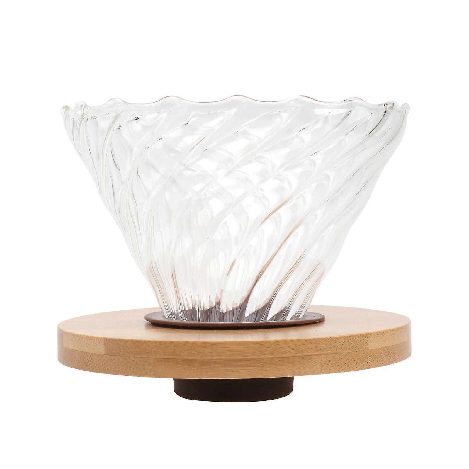 Stylish Coffee Filter Holder V-Type Coffee Cup Office Use Glass High Temperature Resistance 1Pack