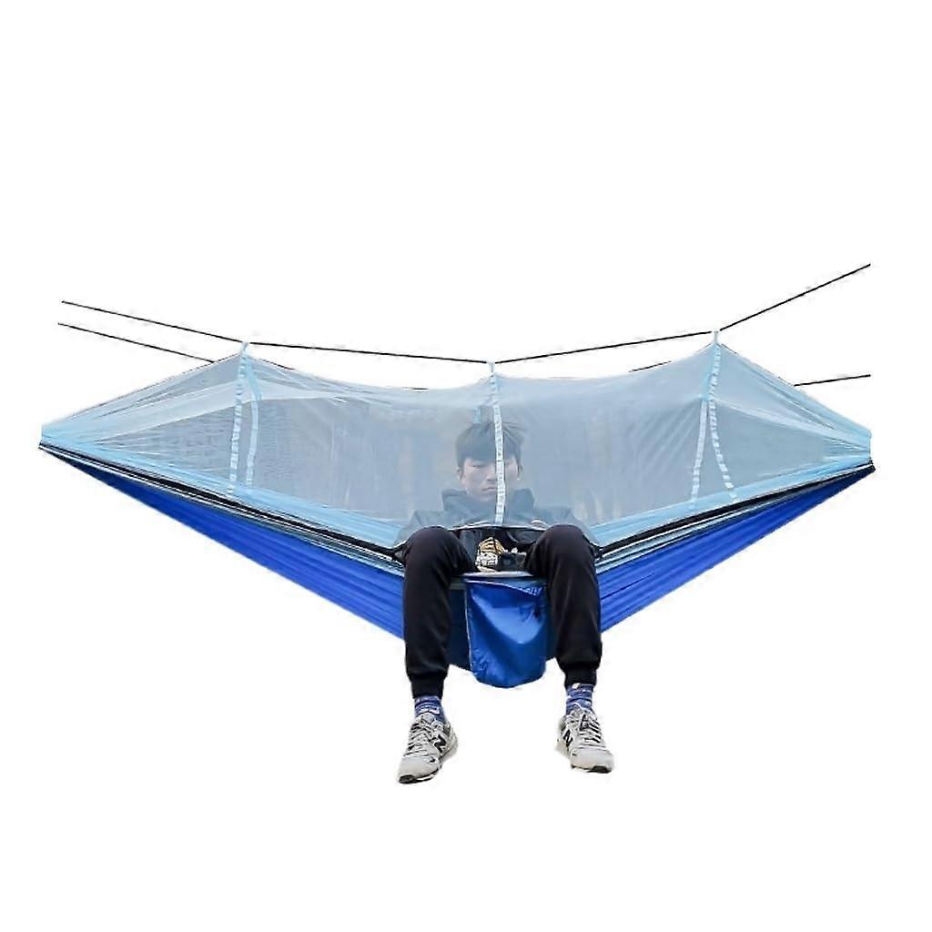Hammocks, Outdoor Mosquito Net Nylon Spun for Camping (Blue)